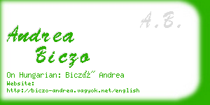 andrea biczo business card